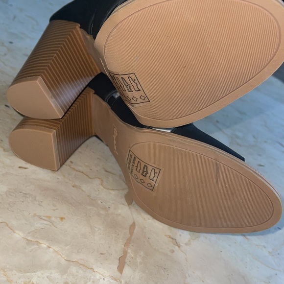 Sale!! 🔥🔥 NEW! Qupid Black Nubuck Open Toe High Heel Bootie - Picture 6 of 6